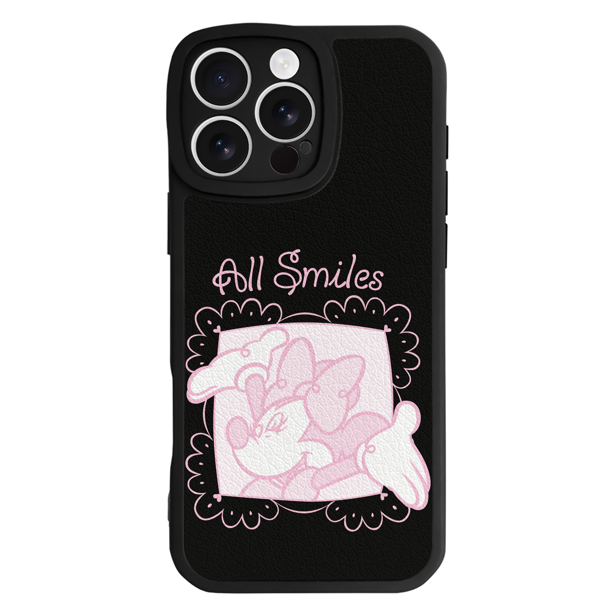（画像用） ミッキーマウス Mickey Mouse 【iPhone 16シリーズ対応】シリコンスマホケース（レザー調） 材質：シリコン